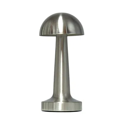 Hivvago 9" Silver Metal Lighthouse Table Lamp