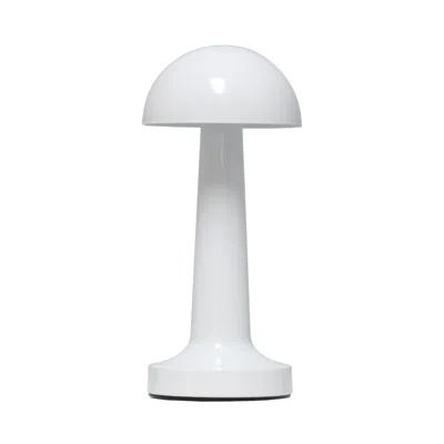 Hivvago 9" White Metal Lighthouse Table Lamp