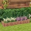 Hivvago 91 X 24 X 16 Inch Divisible Planter Box With Corner Drainage And Non-woven Liner For Growing Vegetab