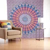 Hivvago 92" X 84" Orange Purple And Blue Mandala Cotton Hanging Tapestry In Multi