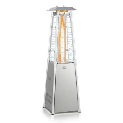 Hivvago 9500 Btu Portable Stainless Steel Tabletop Patio Heater With Glass Tube In Gray