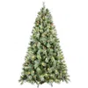 Hivvago 7ft Christmas Tree With 400 Warm White Led Lights 1348 Pvc & Hard Needle Tips In Multi