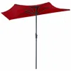 Hivvago 9ft Patio Bistro Half Round Umbrella -beige