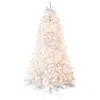 Hivvago 7.5ft Pre-lit White Christmas Tree With Memory Wire 450 Warm Incandescent Lights In Neutral