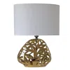 Hivvago Abstract Cut Metal Table Lamp 20.5"h In Multi
