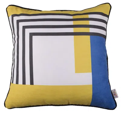 Hivvago Abstract Geometric Stripes Decorative Throw Pillow In Multi