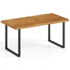 Hivvago Acacia Wood Dining Table For 6 People Wooden Rectangular Table In Brown