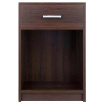 Hivvago Accent Table Nightstand Cocoa In Brown