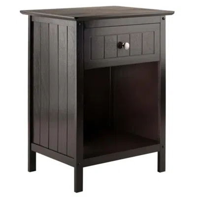 Hivvago Accent Table Nightstand Coffee In Brown