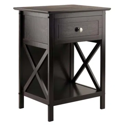 Hivvago Accent Table Nightstand Coffee In Brown