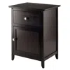 Hivvago Accent Table Nightstand Espresso