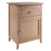 Hivvago Accent Table Nightstand Natural