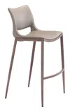 Hivvago Ace Barstool (set Of 2) Brown & Walnut In Gray