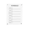 Hivvago Acrylic Dry Erase Weekly Calender 19"h In White