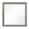 Hivvago Adia 40 Inch Modern Accent Mirror, Sleek Textured Frame, Rustic Gray Veneer In Gray
