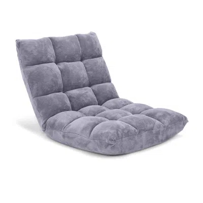 Hivvago Adjustable 14-position Cushioned Floor Chair-gray