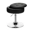 Hivvago Adjustable 360â° Swivel Storage Vanity Stool With Removable Tray-black