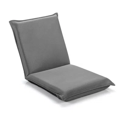Hivvago Adjustable 6 Positions Folding Lazy Man Sofa Chair Floor Chair-gray In Blue