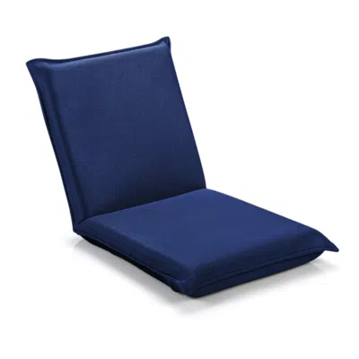 Hivvago Adjustable 6 Positions Folding Lazy Man Sofa Chair Floor Chair-navy In Blue