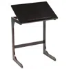 Hivvago Adjustable C-shape Couch End Table Wth Tilting Top-brown