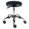 Hivvago Adjustable Cushion Seat Swivel Stool Black And Chrome