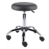 Hivvago Adjustable Cushion Seat Swivel Stool Black And Chrome