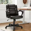 Hivvago Adjustable Leather Executive Office Chair Computer Desk Chair With Armrest