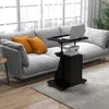 Hivvago Adjustable Mobile Standing Desk Cart With Tilt Desktop And Cabinet-black