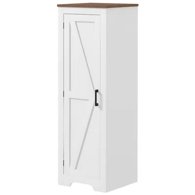 Hivvago Adjustable Shelf Storage Cabinet For Living Room In White