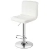 Hivvago Adjustable Swivel Bar Stool With Pu Leather-black
