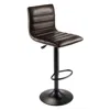 Hivvago Adjustable Swivel Stool Black And Espresso