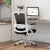 Hivvago Adjustable Swivel Task Chair Ergonomic Office Chair With Adjustable Lumbar Support-white
