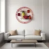 Hivvago Aesthetically Charmed Round Metal Wall Decor, Multicolor In Multi