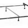 Hivvago Akz Multisize Bed Frame For Q, K, Ck, Six Metal Legs, Rolling Caster Wheels In Black