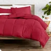 Hivvago All Season Super Soft Down Alternative Comforter Set Red In Red