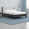 Hivvago Alli Full Size Platform Bed, Matte Black Wood Frame With Laminate In Black