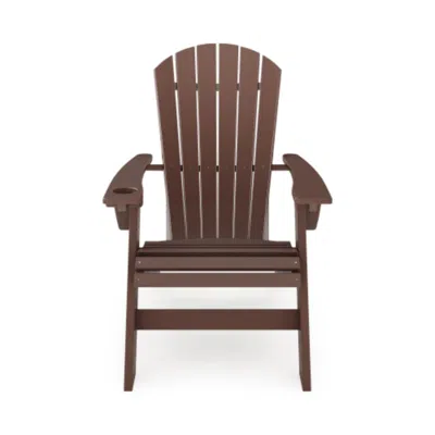 Hivvago All-weather Adirondack Chair For Garden Seating In Brown