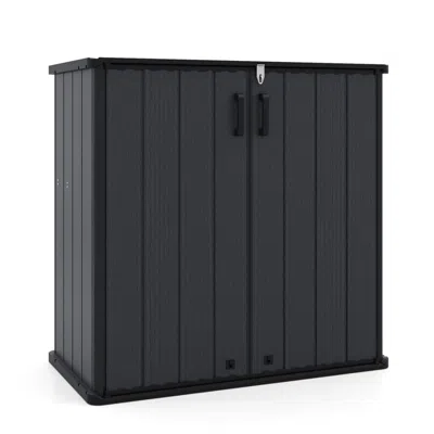 Hivvago All-weather Storage Box With Floor And Removable Shelf For Patio And Lawn