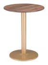 Hivvago Alto Bistro Table Brown & Gold In Brown