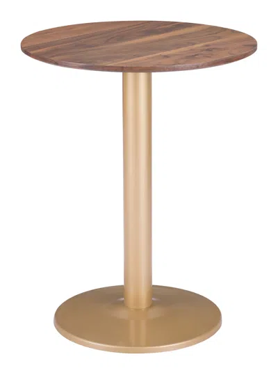 Hivvago Alto Bistro Table Brown & Gold
