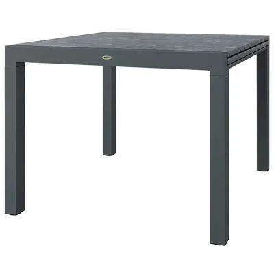 Hivvago Aluminum Frame Garden Dining Table For 6-8 In Black