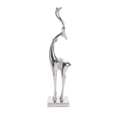 Hivvago Aluminum Metal Holiday Deer (set Of 2) In Multi
