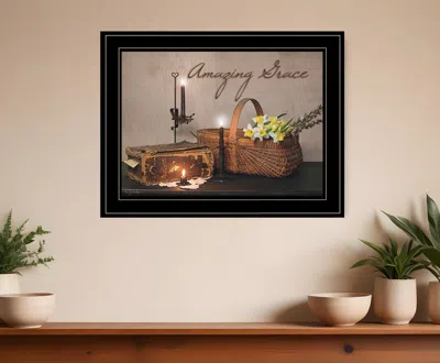Hivvago Amazing Grace Black Framed Print Kitchen Wall Art In Multi