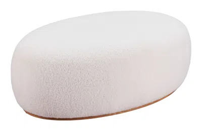 Hivvago Amber Ottoman Cream In White