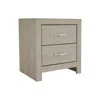 Hivvago Ancy 24 Inch 2 Drawer Nightstand, Faux Diamond Inlay Handles, Natural Brown In Brown