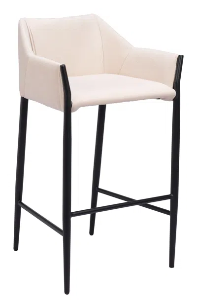 Hivvago Andover Barstool Beige In White