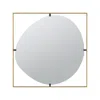 Hivvago Ani 32 Inch Mirror, Artistic Oval Cut Out Design, Gold Finish Metal Frame