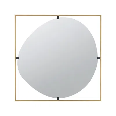 Hivvago Ani 32 Inch Mirror, Artistic Oval Cut Out Design, Gold Finish Metal Frame