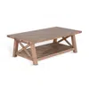 Hivvago Anva Coffee Table, Light Brown Mahogany, Shelf, Rectangular 52 Inch In Brown