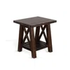 Hivvago Anva Side End Table, Dark Brown Mahogany, Shelf, Rectangular 24 Inch In Brown